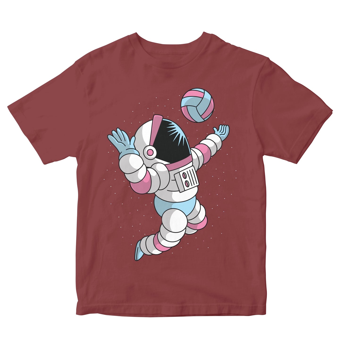 Astronaut Playing Space Volleyball Kids