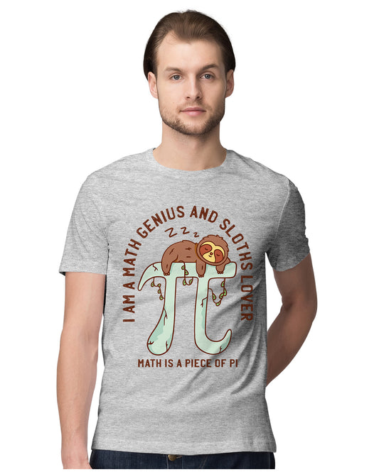 Sloth Asleep On Pi Symbol Funny