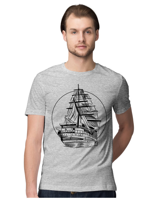 Vintage Ship Hand Drawn Illustration