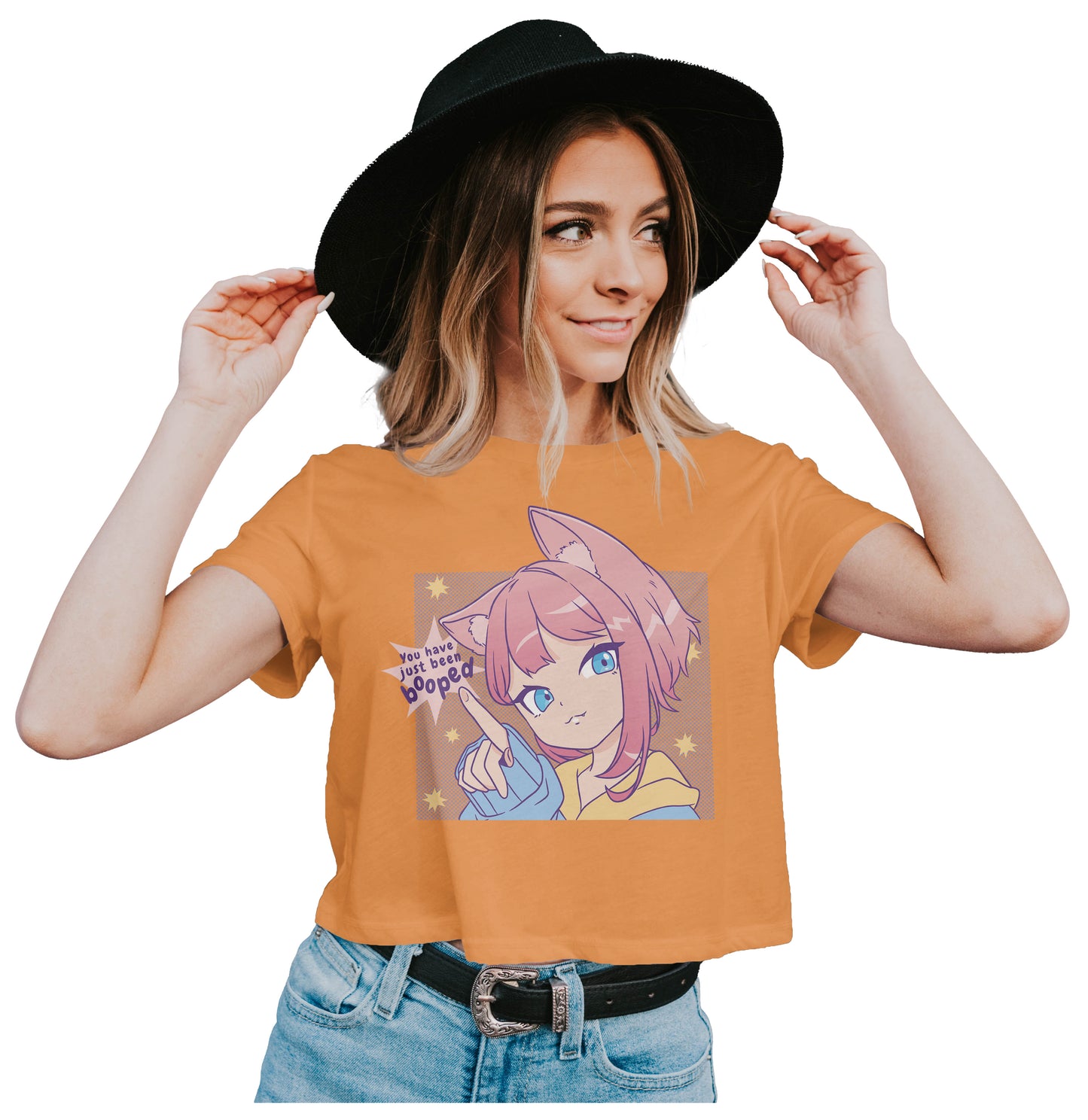 Been Booped - Cute Anime Girl Crop Top