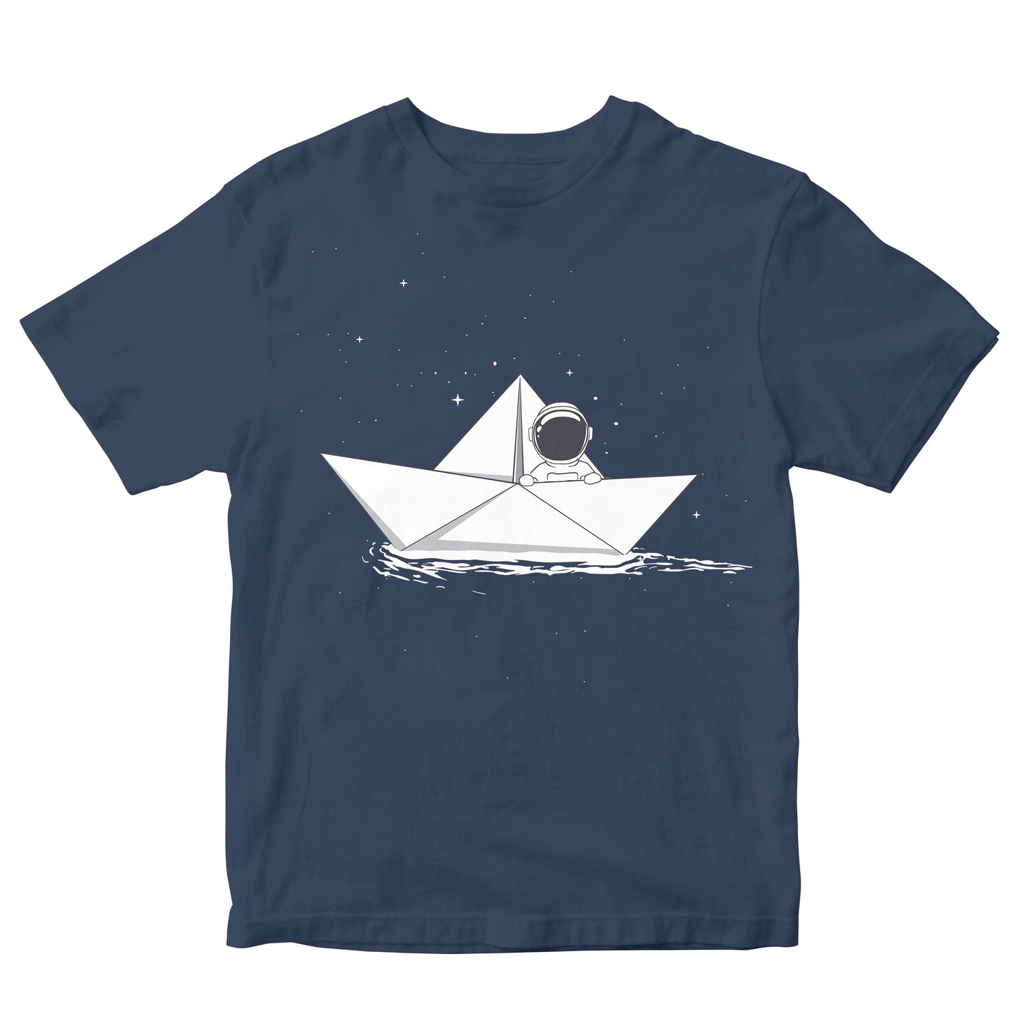 Cute Astronaut In Space Paper Boat Kids