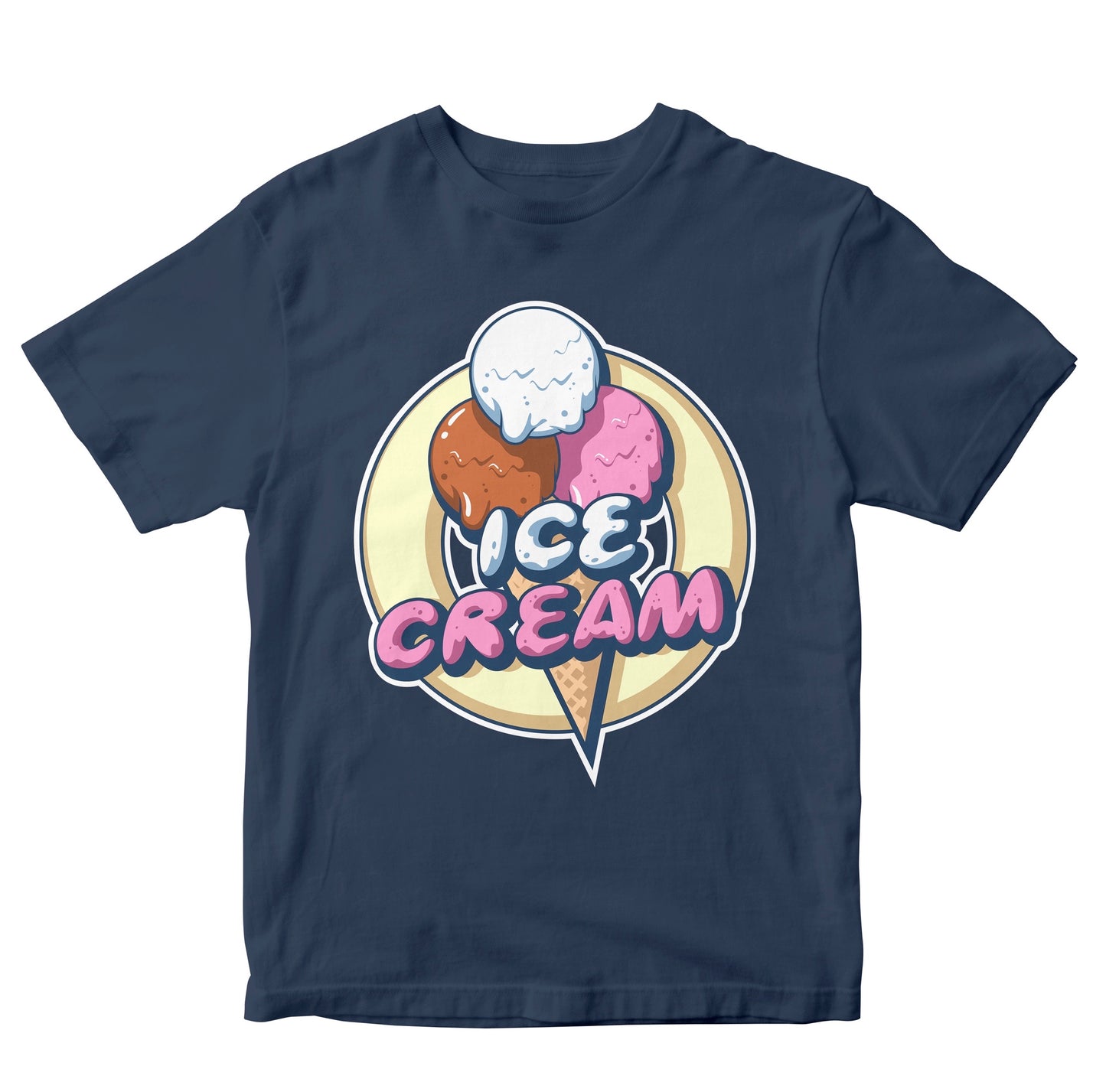 Cute Ice Cream Illustration Toddler T-Shirts