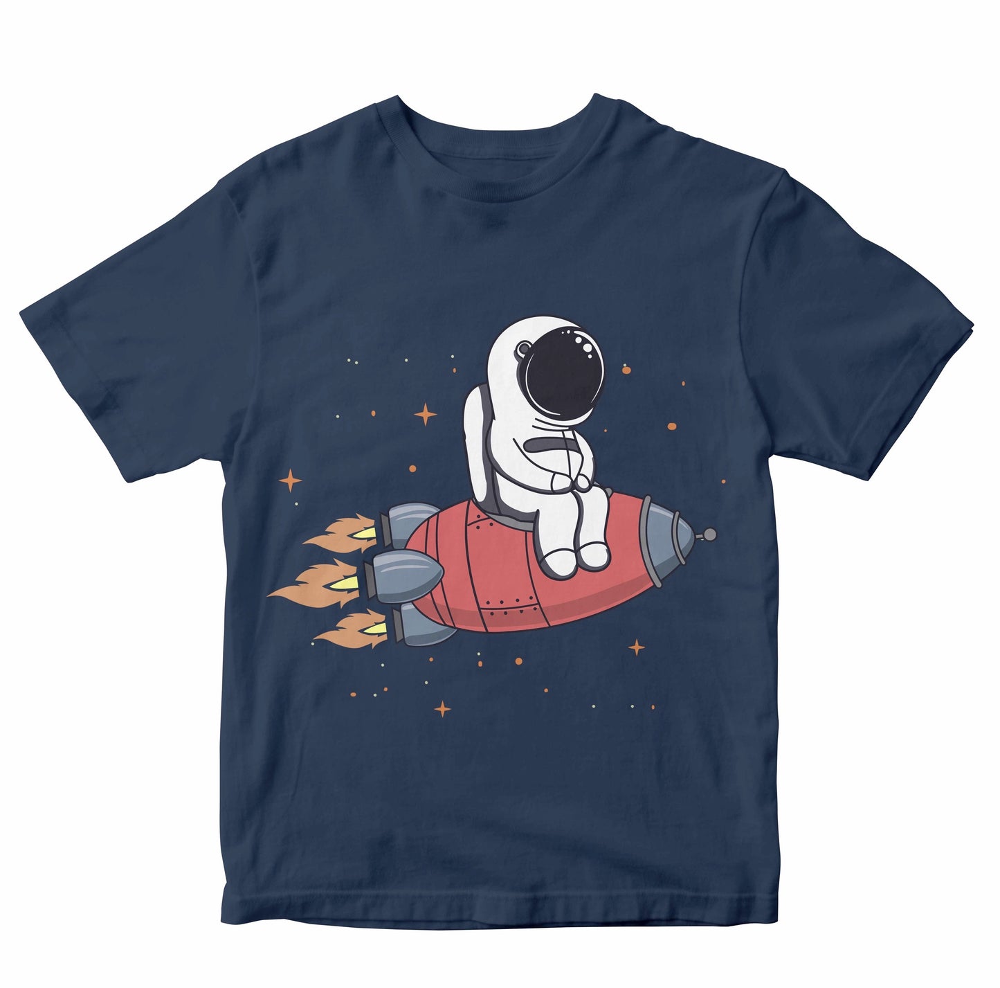 Cute Astronaut On Rocket Kids