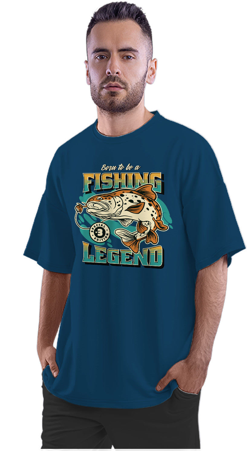 Fishing Legend - Retro Style Oversized Unisex T-shirt