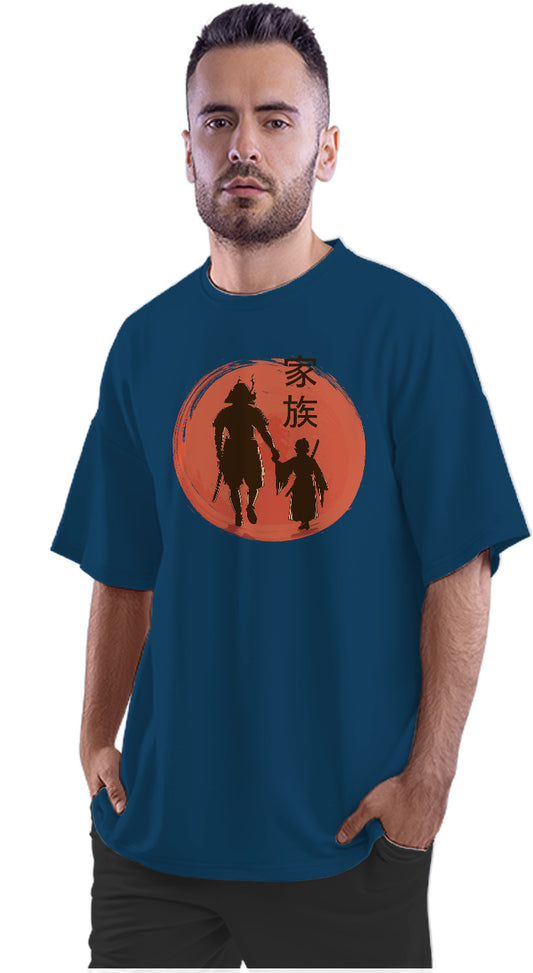 Samurai Father And Son Oversized Unisex T-shirt