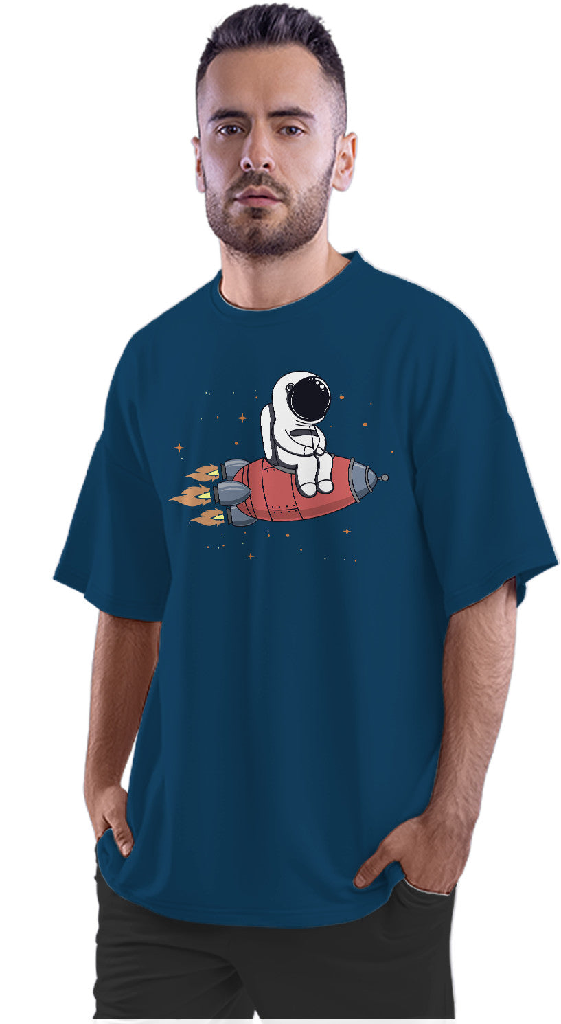 Astronaut On Rocket Oversized Unisex T-shirt