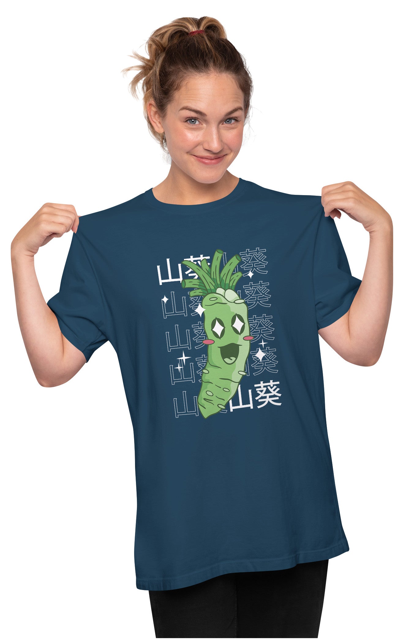 Kawaii Wasabi Root Oversized Unisex T-shirt