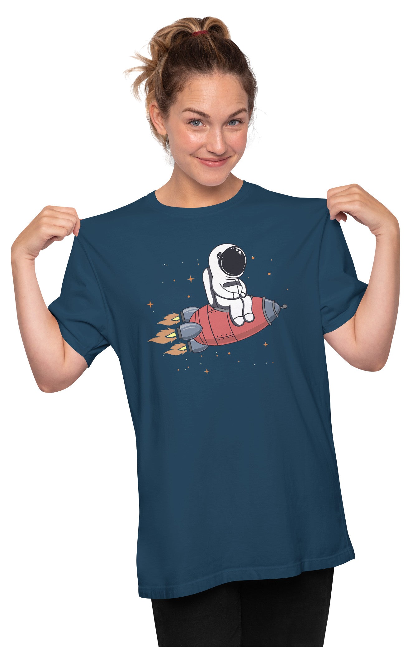 Astronaut On Rocket Oversized Unisex T-shirt