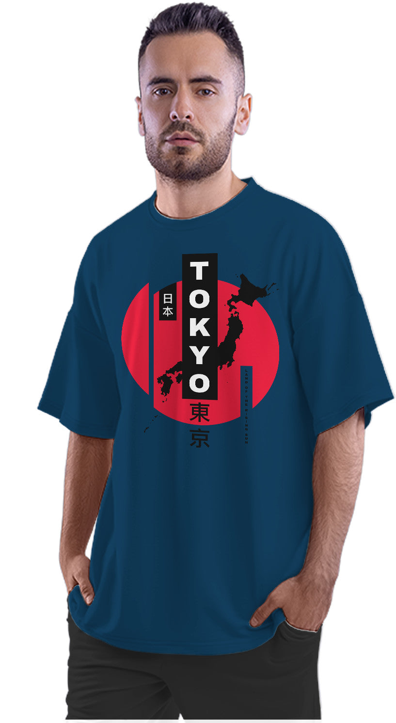 Land Of The Rising Sun - Japan Oversized Unisex T-shirt