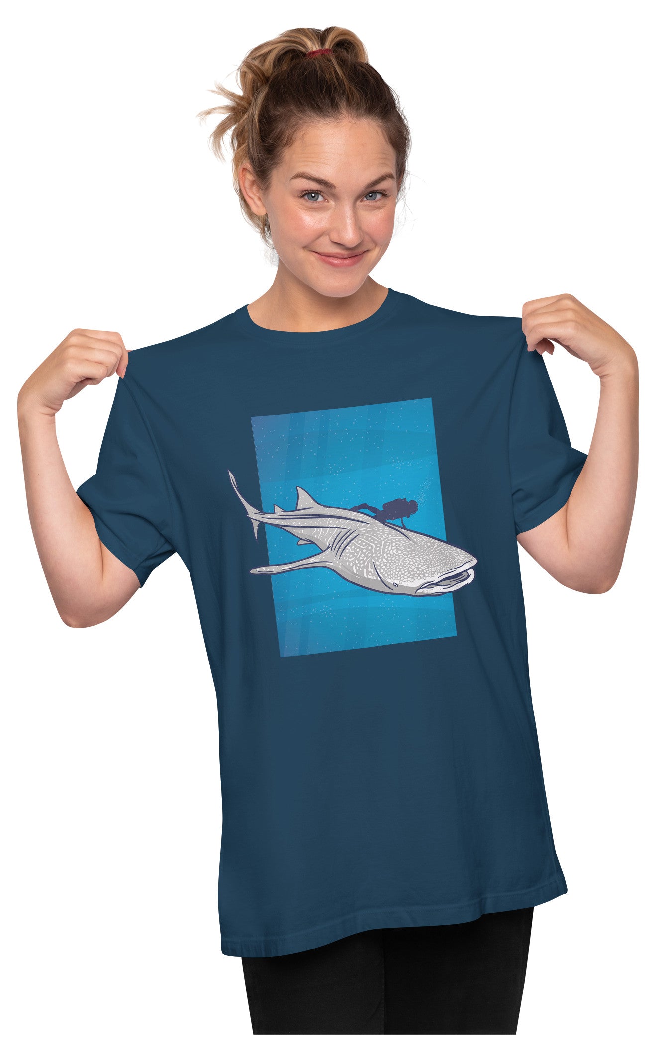 Whale Shark & Diver Oversized Unisex T-shirt