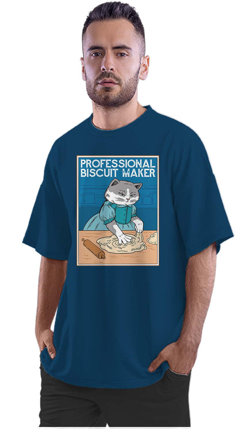 Professional Biscuit Maker Cat Oversized Unisex T-shirt