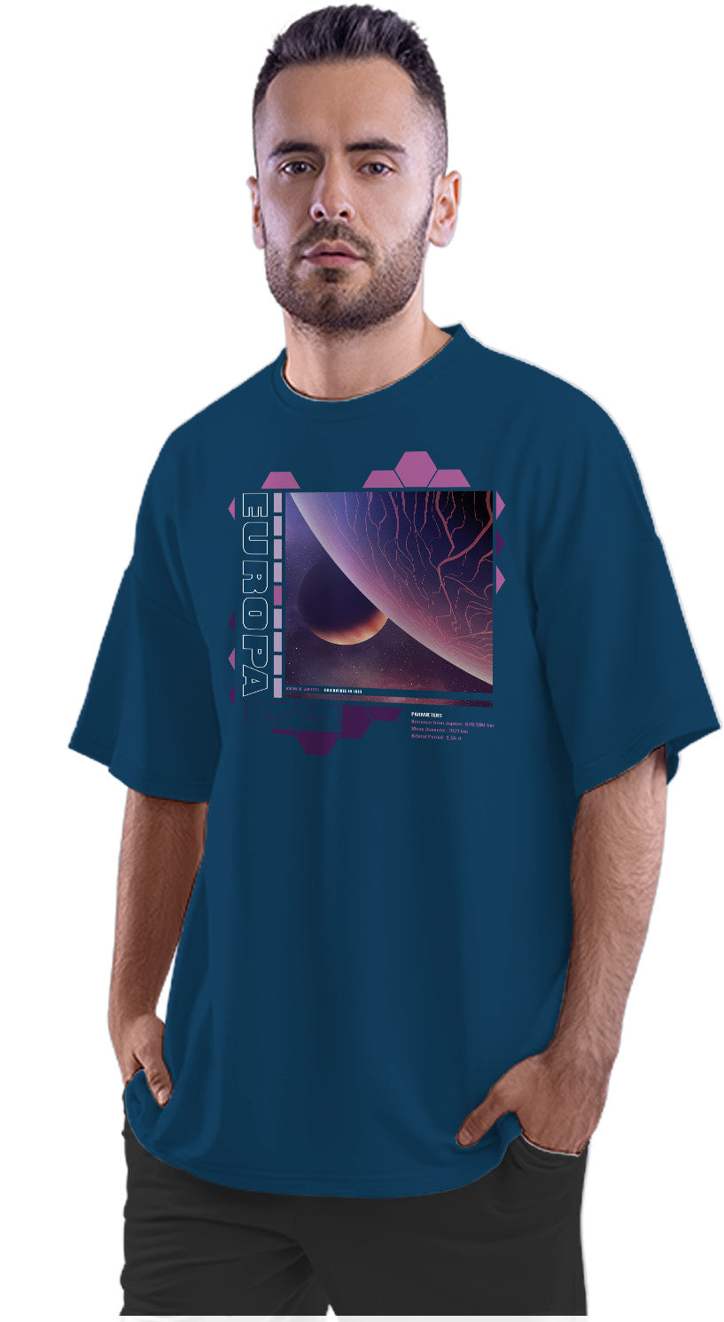 Europa - Jupiter's Moon Oversized Unisex T-shirt