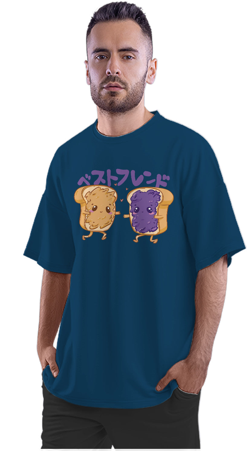 Peanut Butter & Jelly - Best Friends Oversized Unisex T-shirt