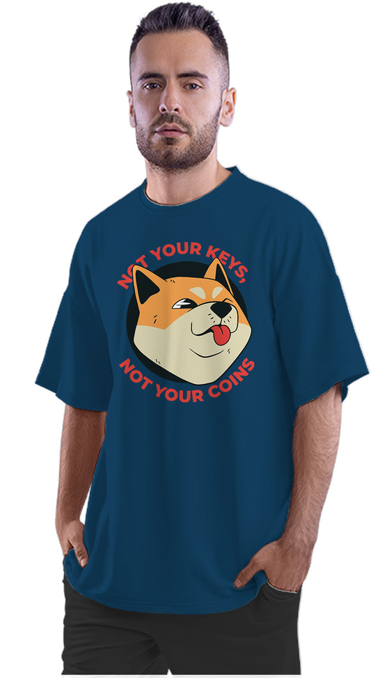 Not Your Keys, Not Your Coins - Crypto Shiba Oversized Unisex T-shirt