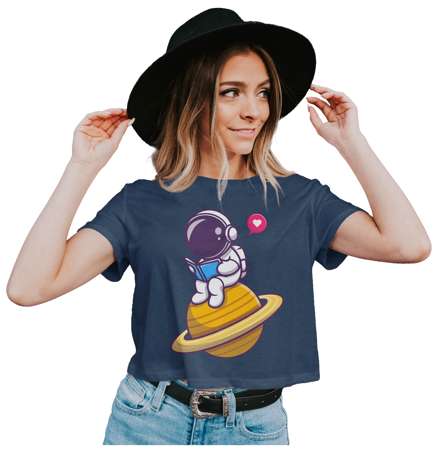 An Astronaut That Loves To Read Crop Top