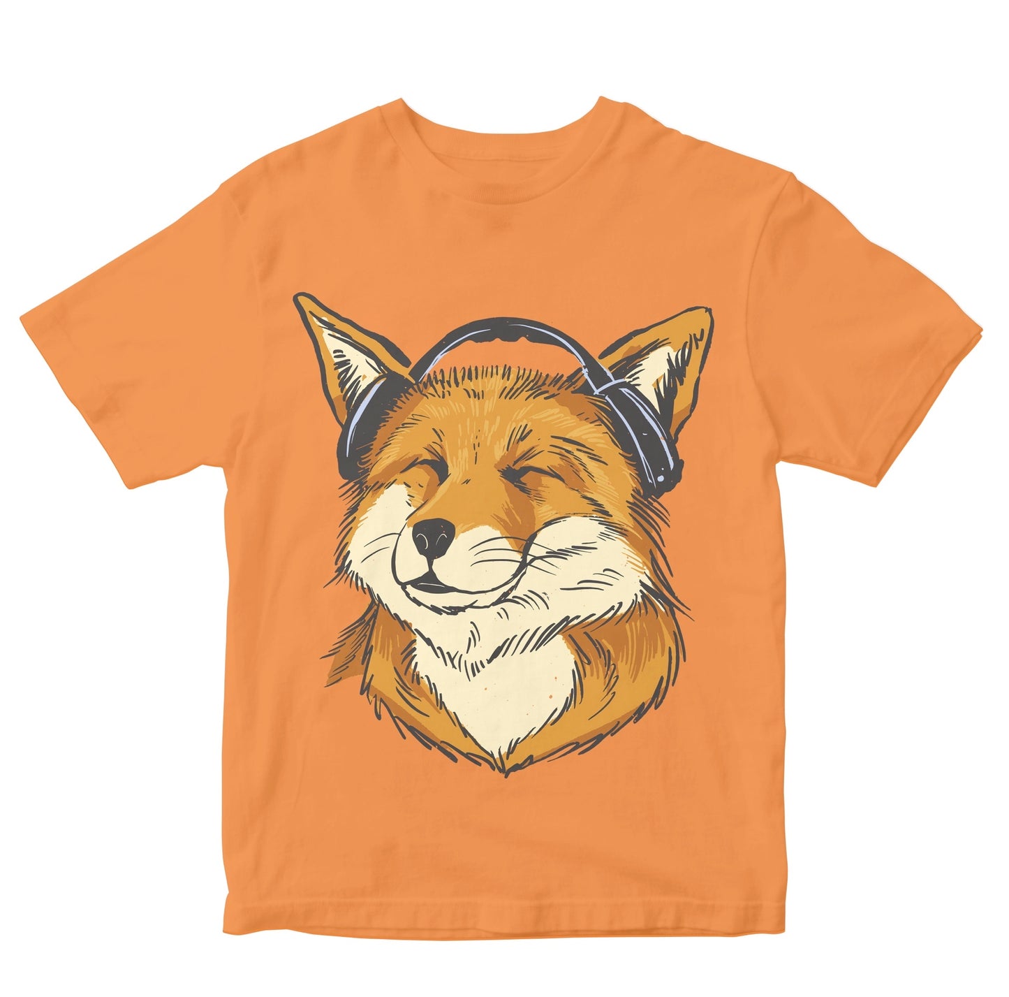 Happy Fox Listening To Music Kids