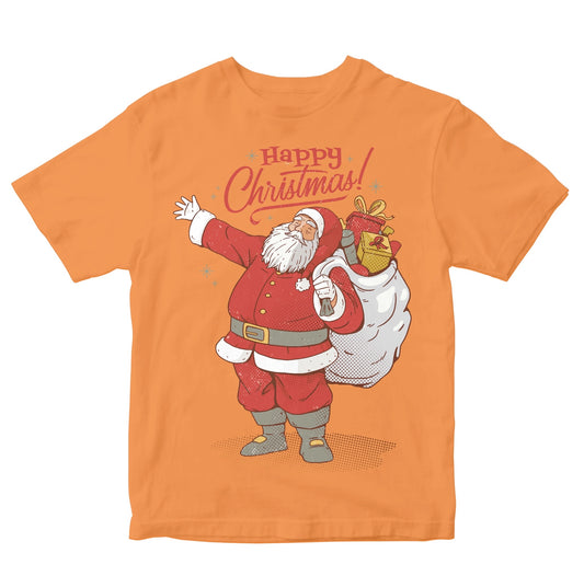 Happy Christmas! Santa Claus With A Bag Full Of Gifts Toddler