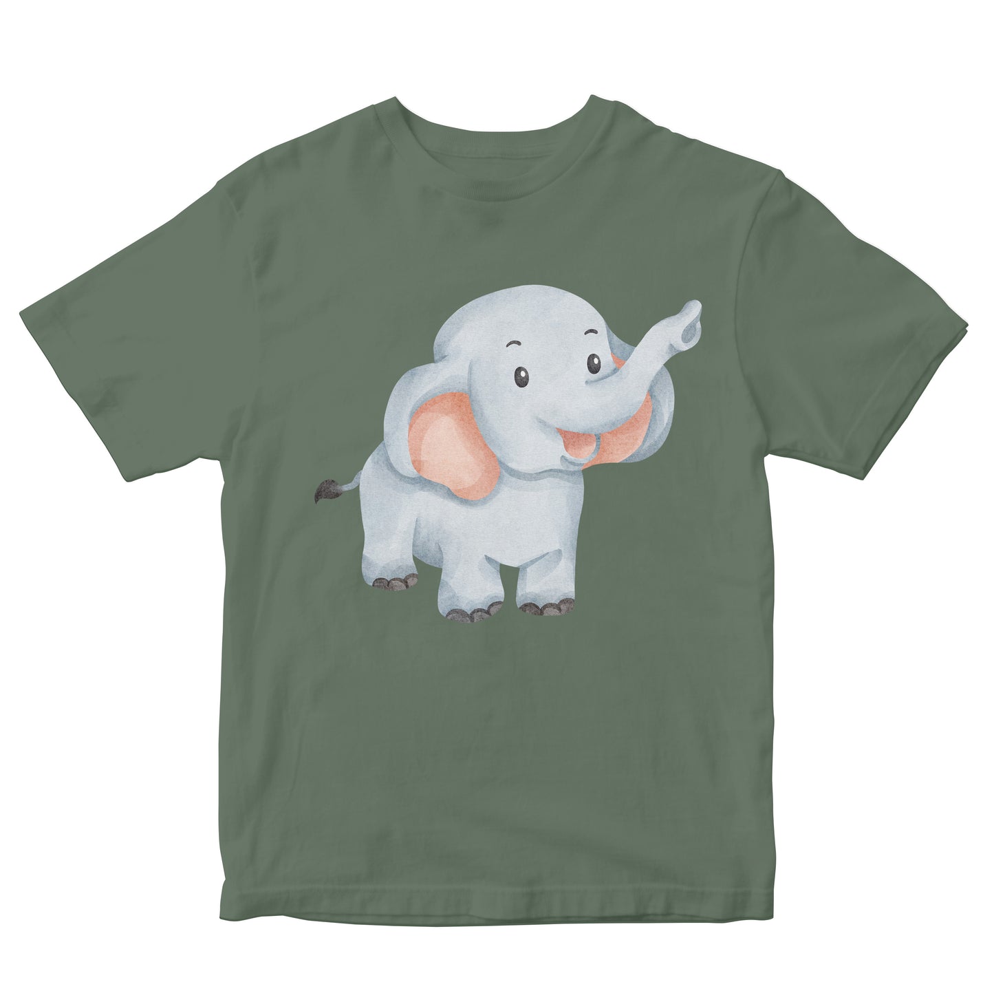 Cute Elephant Watercolor Illustration Toddler