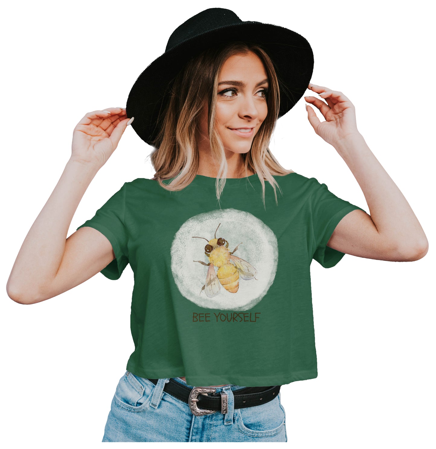 Bee Yourself - Artwork Crop Top