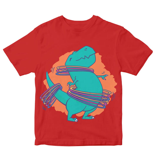 T-Rex Hula Hooping Kids