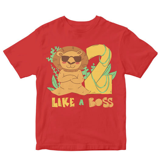 Two Year Old Birthday - Lion Boss Kids