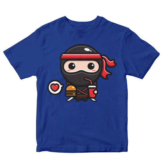 Cute Ninja With Burger & Drink Toddler