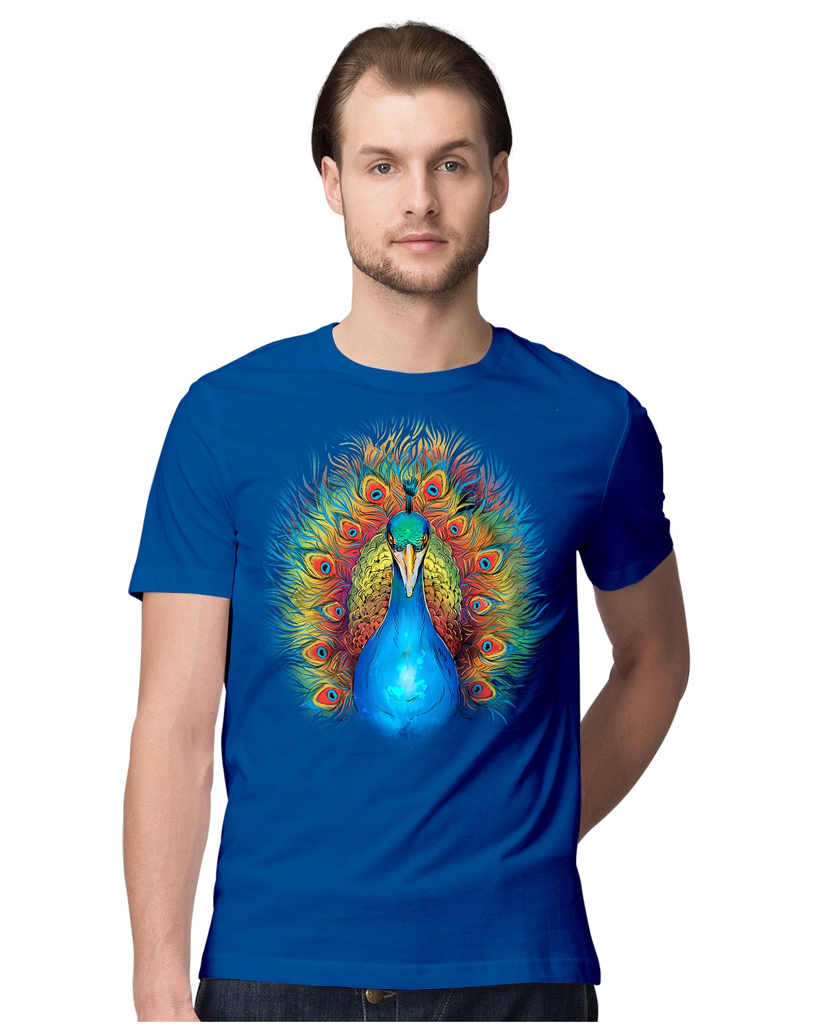 Beautiful Rainbow Peacock Illustration