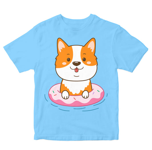 Cute Summer Corgi In Swimming Pool Toddler