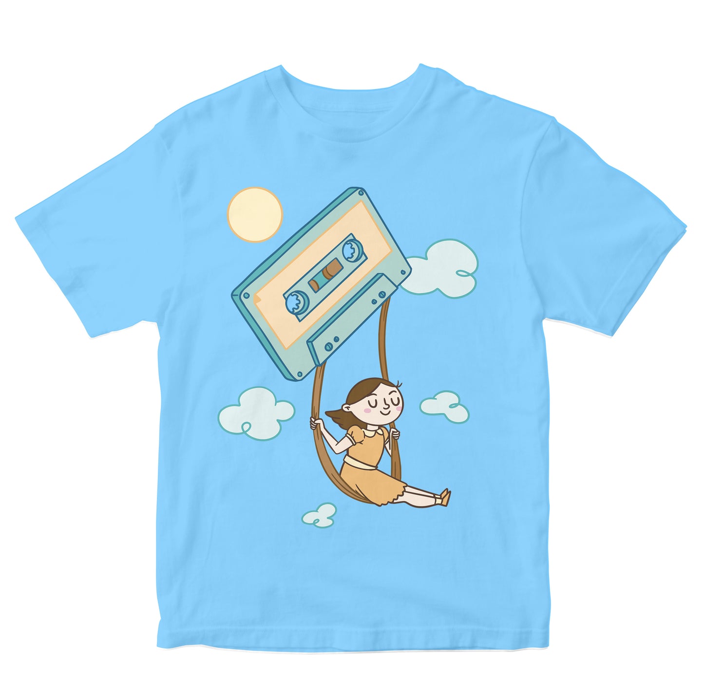 Girl Swinging On Cassette Tape Toddler