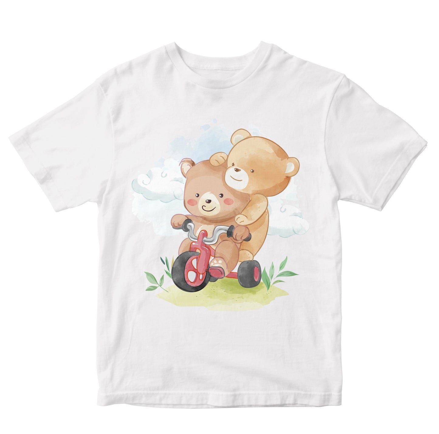 Cute Animal Friends Riding Scooter Toddler