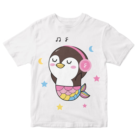 Penguin Mermaid Listening To Music Toddler