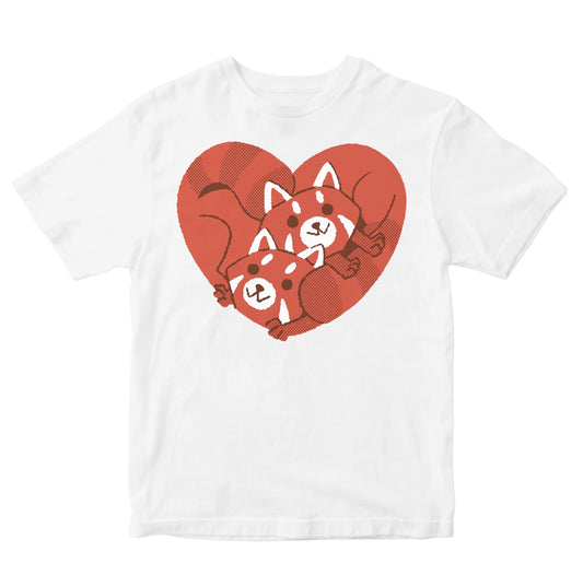 Cute & Fuzzy Red Panda Heart Kids