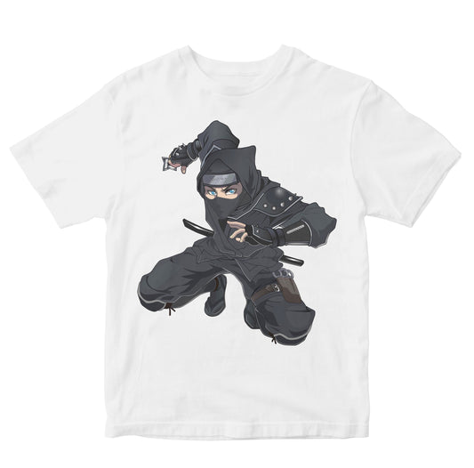 Anime Ninja In Shuriken Pose Kids