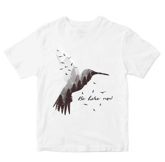 Be Here Now - Hummingbird Quote - Double Exposure Kids