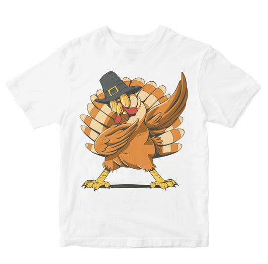 Cool Thanksgiving Turkey Dabbing Toddler