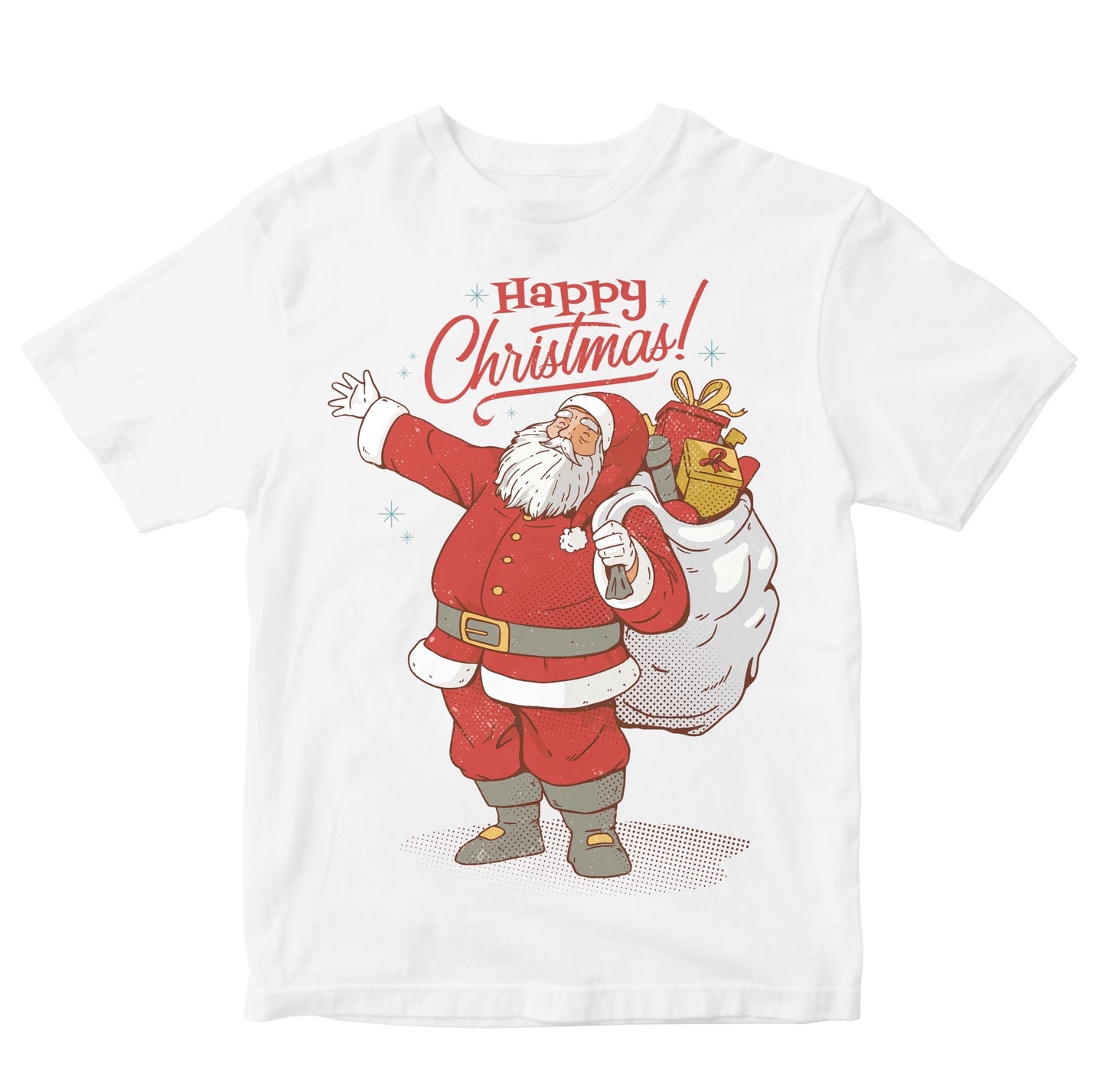 Happy Christmas! Santa Claus With A Bag Full Of Gifts Toddler