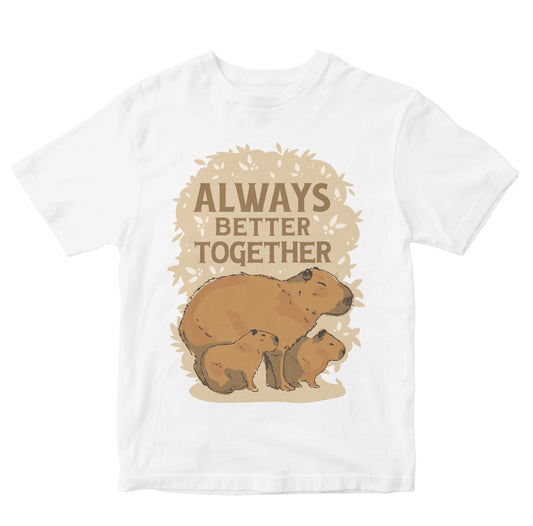 Always Better Together - Capybara Family Quote Kids