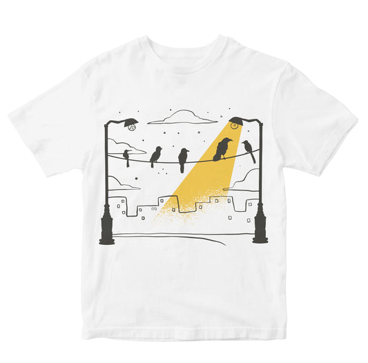 Birds On Wire - Amidst Street Lamp Posts Kids