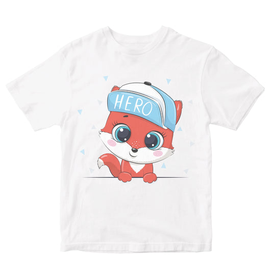 Animal Illustration With Cute Boy Fox In Cap Toddler T-Shirts