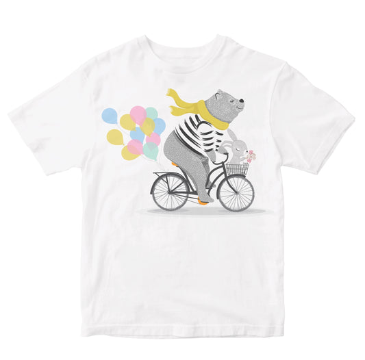Bear & Rabbit Cycling With Balloons Kids