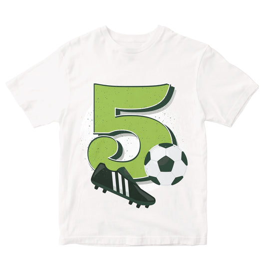 5th Birthday Football T-Shirt Kids