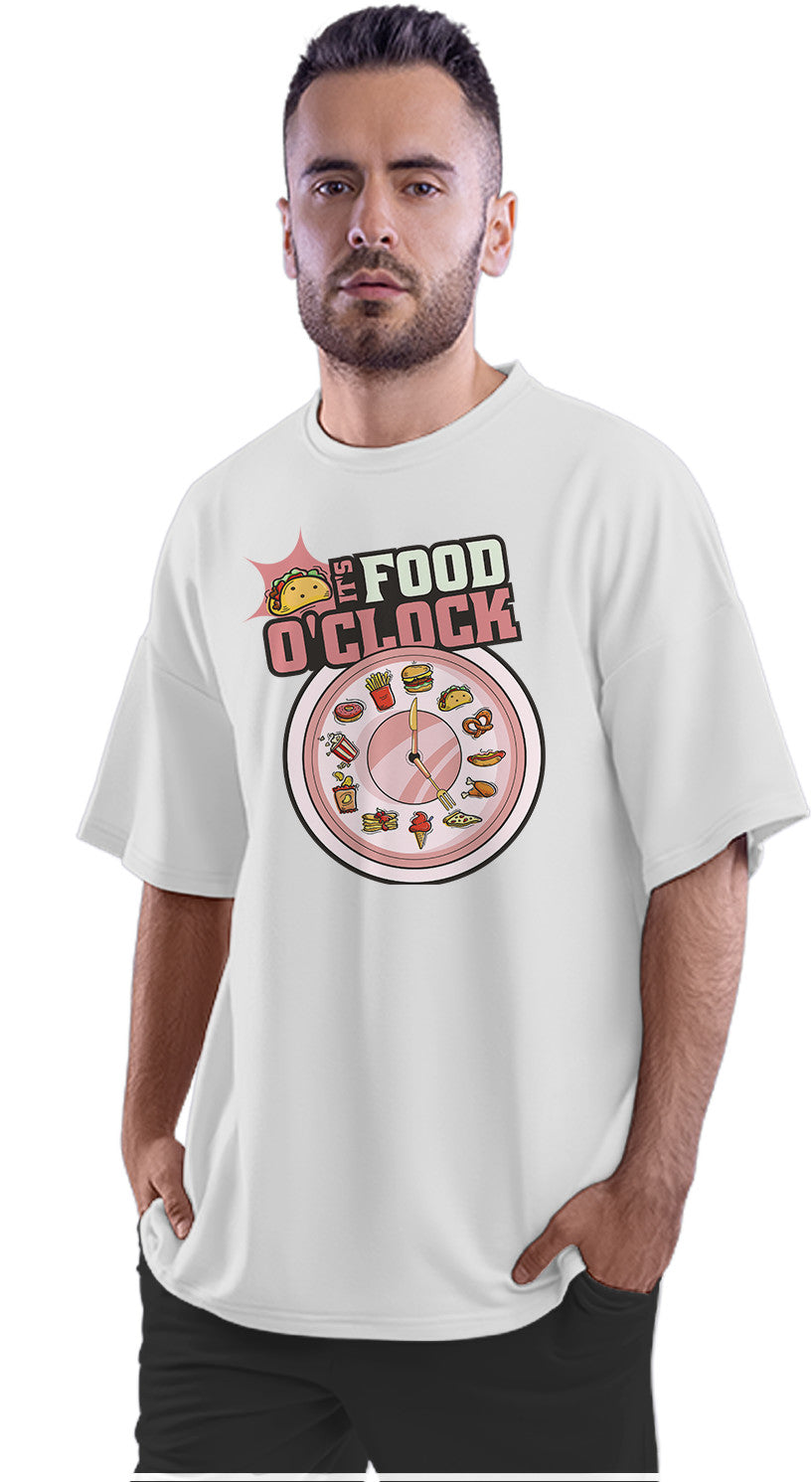 It's Food O'Clock - Food Lover - Foodie Oversized Unisex T-shirt