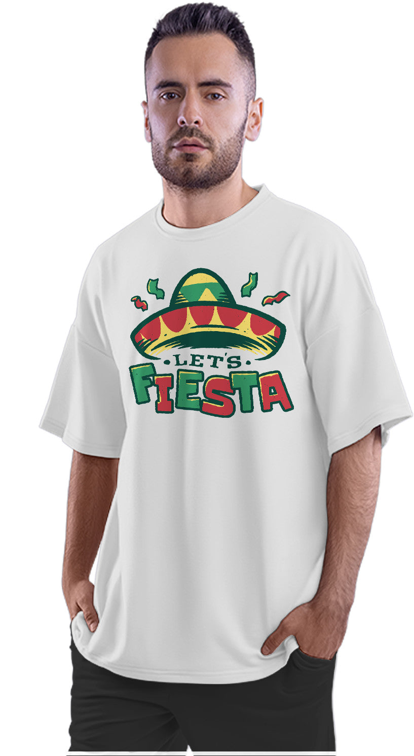 Let's Fiesta - Mexican Hat Oversized Unisex T-shirt