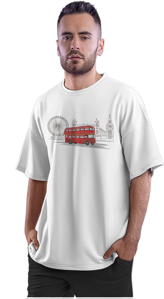 London Bus Oversized Unisex T-shirt