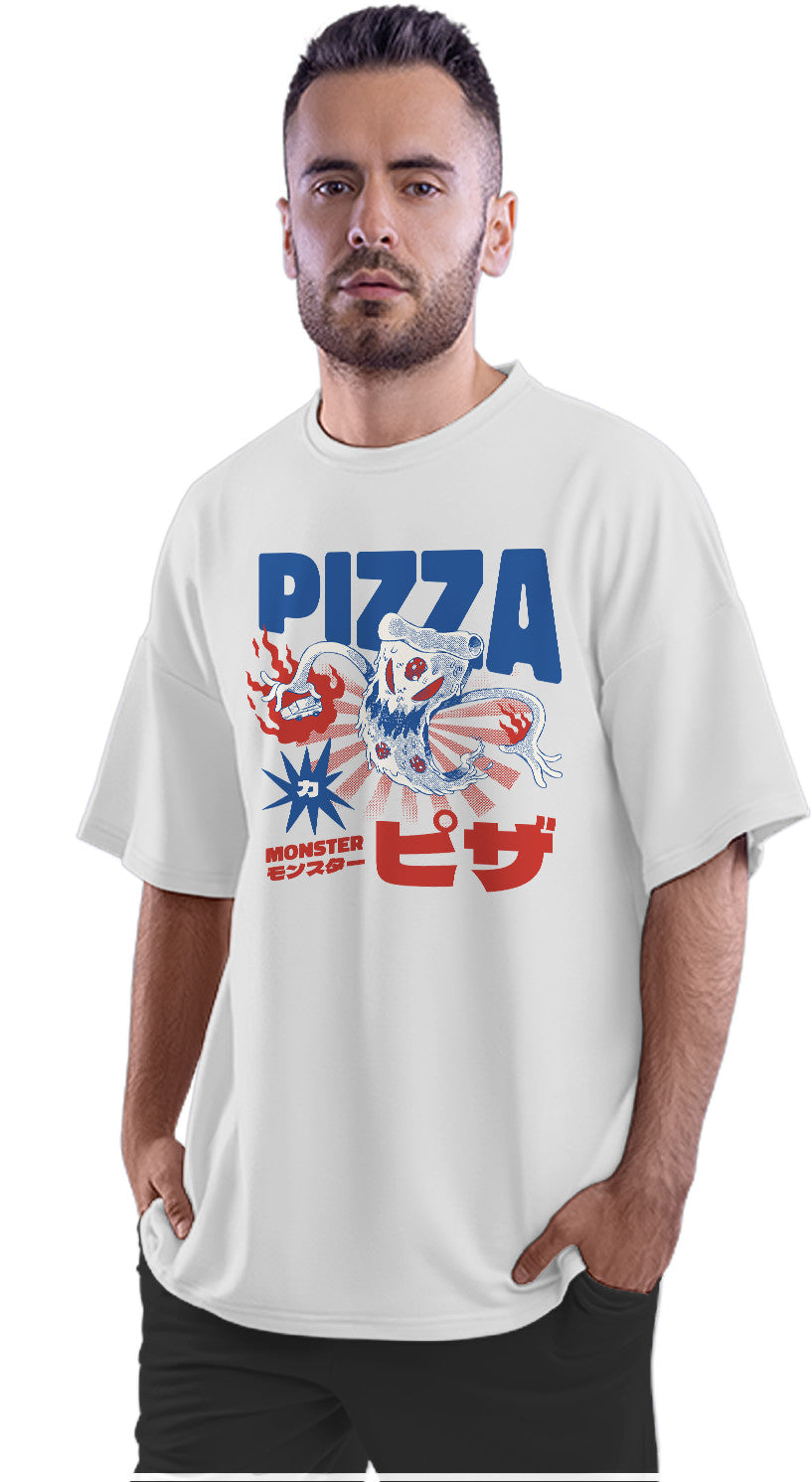 Pizza Food Monster Kaiju Oversized Unisex T-shirt