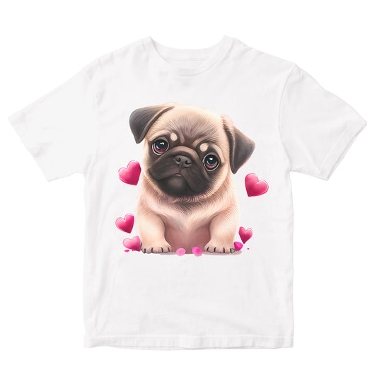 Cute Pug With Hearts Toddler