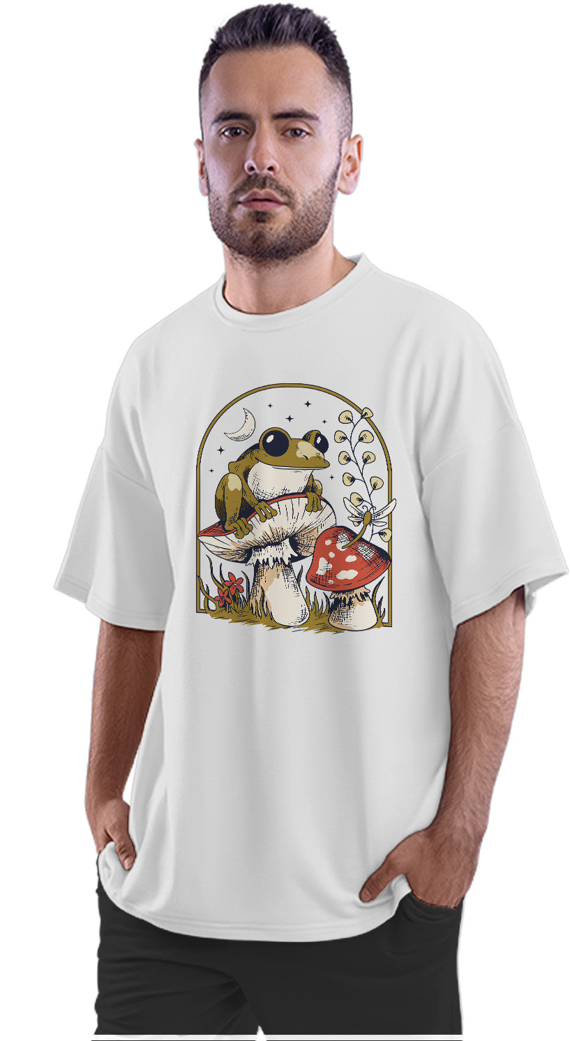Frog & Mushrooms Oversized Unisex T-shirt