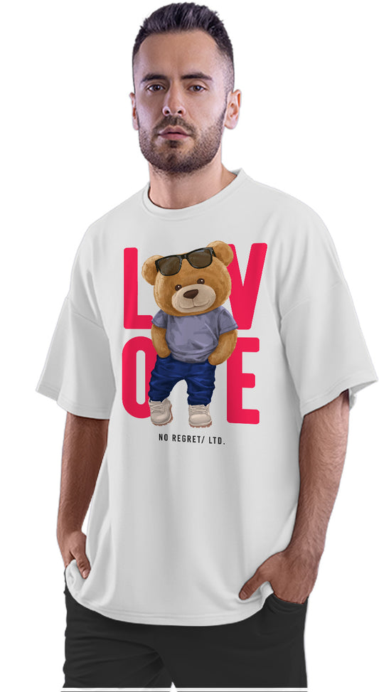 Love Teddy Bear Oversized Unisex T-shirt
