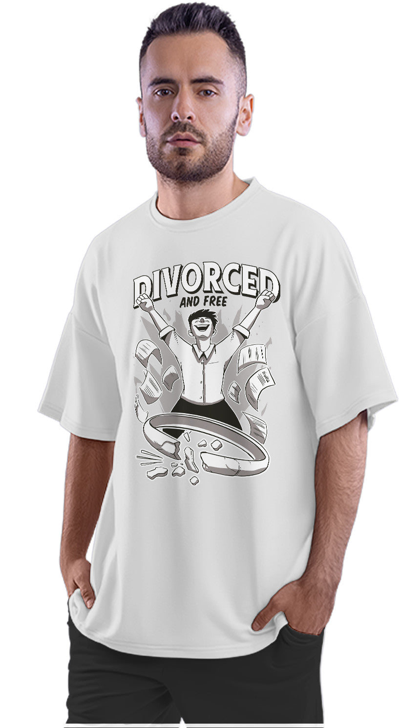 Divorced & Free - Funny Oversized Unisex T-shirt