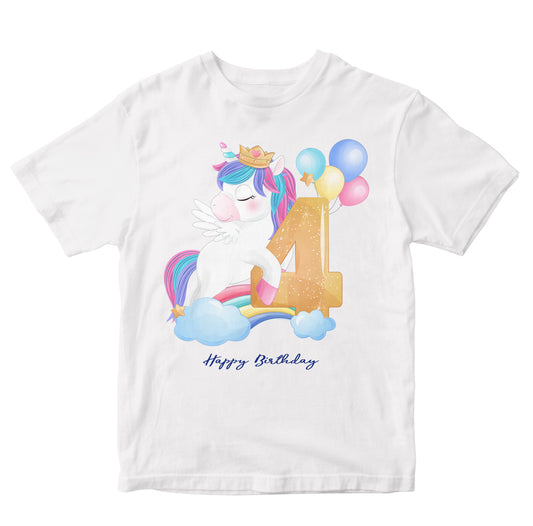 Four Year Old Birthday Unicorn Toddler
